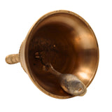 Bronze Handmade Pooja Bell, Traditional Temple Ghanti, Ganta, Mani, Ganti For Aarti & Rituals With Carving, Gold, 7 Inch, 1 Piece