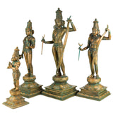 Bronze Handcrafted Ram Darbar Idol Set – Panchaloha Ram Sita Lakshman Hanuman Murti for Home Temple & Decor | Shri Ram Parivar Sculpture, Brown, 21 Inch, 1 Piece