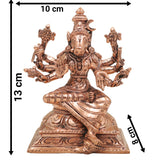 Bronze Handcrafted Varahi Devi Idol,  Panchaloha South Indian Chola Art Barahi Amman Sculpture for Pooja & Temple Decor, Gold, 5 Inch, 1 Piece