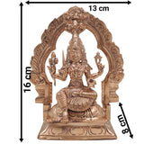 Handcrafted Bronze Mariyamman Idol, Panchaloha Muthu Mariamman, Samayapuram Amman, Yellamma, Shitala Mata Gramadevata Chola Art Goddess Statue, Gold, 6.5 Inch, 1 Piece