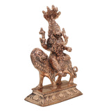 Bronze Handmade Pratyangira Devi Idol, Panchaloha Simhamukhi Statue for Temple & Home Decor | Chola Art Sculpture, Gold, 6.5 Inch, 1 Piece