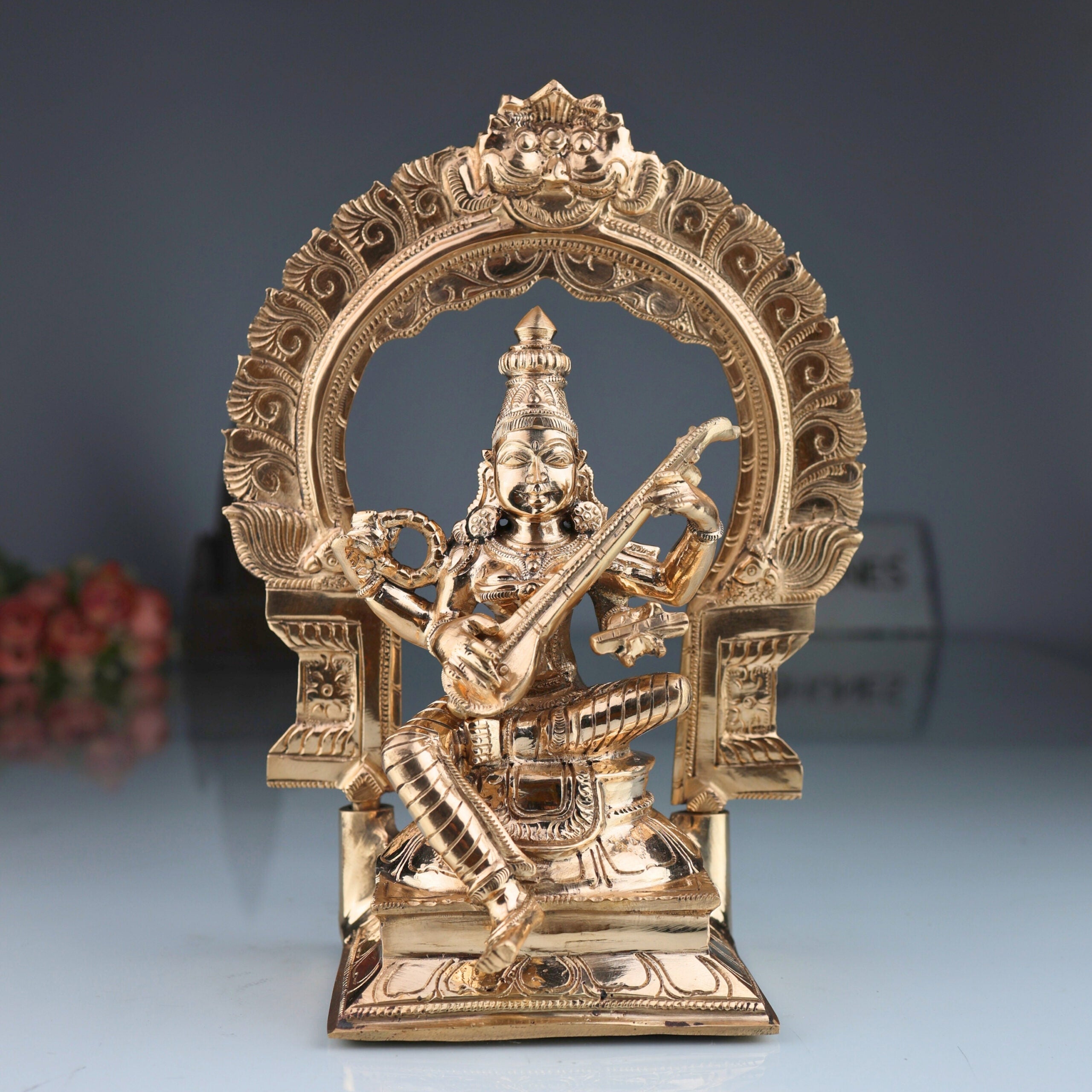 Bronze Saraswathi Idol