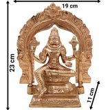 Bronze Handcrafted Panchaloha Narasimha Idol | Narasingha Swamy Murti | Chola Art Vishnu Statue for Home Temple & Vastu, Gold, 9 Inch, 1 Piece