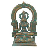 Bronze Handcrafted Panchaloha Annapurna Devi Idol | Chola Art Annapurneshwari Statue for Puja & Decor | Traditional South Indian Goddess Murti, Brown, 8.5 Inch, 1 Piece