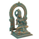 Bronze Handcrafted Panchaloha Annapurna Devi Idol | Chola Art Annapurneshwari Statue for Puja & Decor | Traditional South Indian Goddess Murti, Brown, 8.5 Inch, 1 Piece
