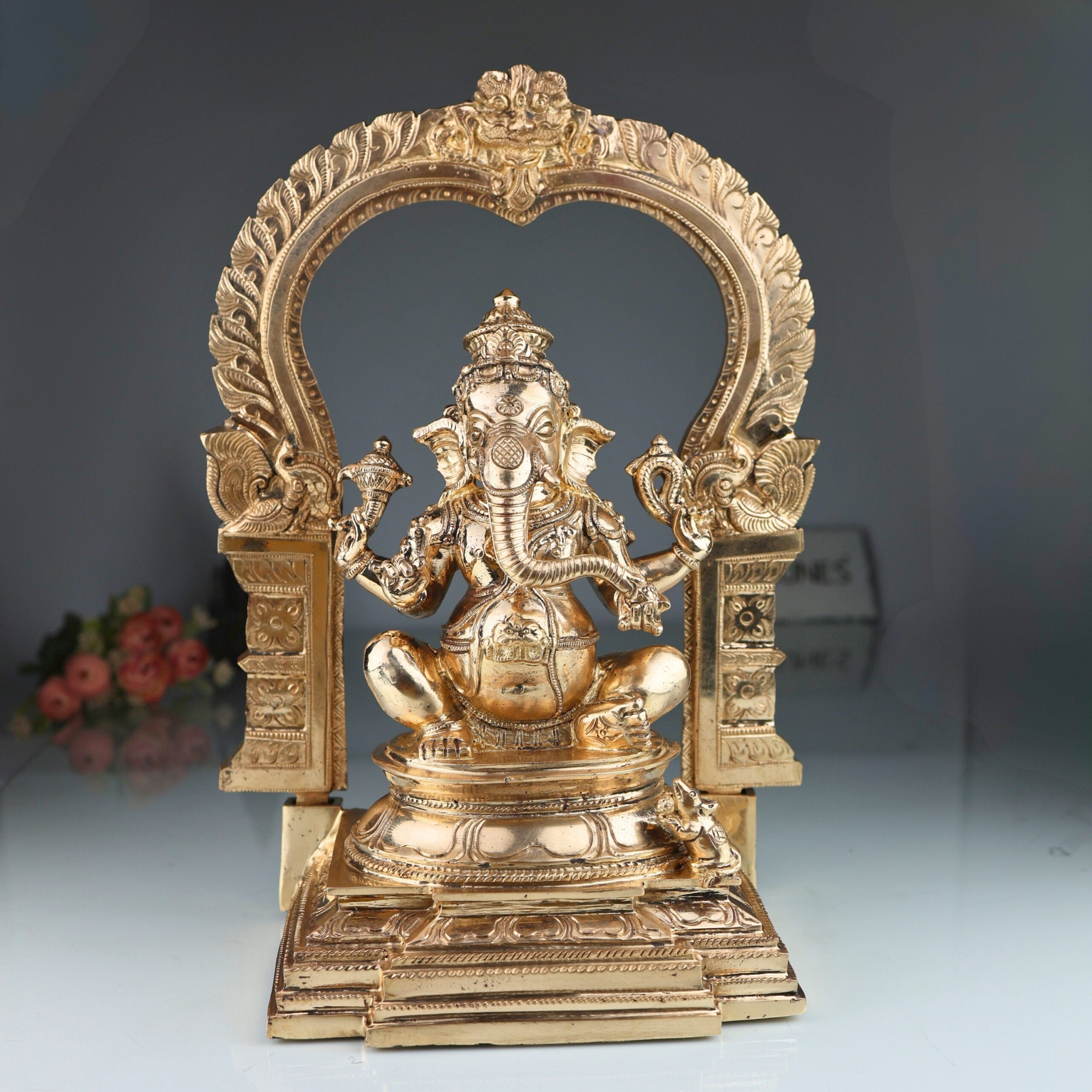 Bronze Handmade Panchaloha Ganesha Idol