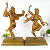 Bronze Dancing Shiva Parvati Idol