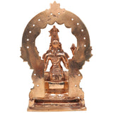 Bronze Bhuneshwari Idol | Bhuvaneshwari Devi | Panchaloha Adi Shakti Murti | Handcrafted South Indian Goddess Statue, Gold, 11.5 Inch, 1 Piece