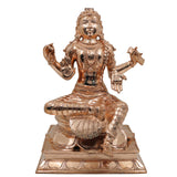 Bronze Handcrafted Balambika Idol | Bala Tripura Sundari Kumari Devi Statue in Panchaloha | South Indian Chola Art Child Goddess Bala Shakti Murti, Gold, 12.5 Inch, 1 Piece