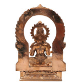 Handcrafted Bronze Annapurna Devi Idol | Panchaloha Annapoorani Mata Statue | Varanasi Kashi Goddess of Nourishment for Puja & Home Temple, Gold, 8.5 Inch, 1 Piece