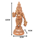 Bronze Handcrafted Agastya Idol | Agathiyar, Agasthya Muni, Siddhar Rishi Statue | Panchaloha Finish Chola Art Murti for Puja, Home Temple & Vastu, Gold, 4.5 Inch, 1 Piece