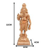 Handcrafted Bronze Agastya Idol | Panchaloha Agathiyar / Agasthya Muni / Siddhar Sculpture | Chola Art South Indian Sage Murti for Pooja & Vastu, Gold, 4.5 Inch, 1 Piece