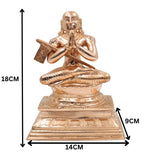 Bronze Handcrafted Ramanuja Idol Sri Ramanujacharya | Vishishtadvaita Acharya | Panchaloha Yatiraja Murti for Puja & Temple Décor, Gold, 7 Inch, 1 Piece