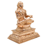 Bronze Handcrafted Madhvacharya Idol | Purnaprajna Anandatirtha Dvaita Acharya Statue in Panchaloha – Chola Art South Indian Sculpture, Gold, 7 Inch, 1 Piece