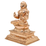 Bronze Handcrafted Madhvacharya Idol | Purnaprajna Anandatirtha Dvaita Acharya Statue in Panchaloha – Chola Art South Indian Sculpture, Gold, 7 Inch, 1 Piece