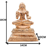 Bronze Handcrafted Madhvacharya Idol | Purnaprajna Anandatirtha Dvaita Acharya Statue in Panchaloha – Chola Art South Indian Sculpture, Gold, 7 Inch, 1 Piece