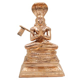 Handcrafted Bronze Manavala Mamunigal Idol | Panchaloha Varavaramuni Acharya Statue | South Indian Vaishnava Guru Swamy Vigraham, Gold, 8.5 Inch, 1 Piece