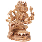 Handcrafted Bronze Vishwakarma Idol | Panchaloha Lord Vishwakarma Murti | Panchaloha Lord Vishwakarma Murti | Vishvakarman Bhagwan for Pooja, Temple & Factory Worship, Gold, 3.5 Inch, 1 Piece
