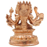 Handcrafted Bronze Vishwakarma Idol | Panchaloha Lord Vishwakarma Murti | Panchaloha Lord Vishwakarma Murti | Vishvakarman Bhagwan for Pooja, Temple & Factory Worship, Gold, 3.5 Inch, 1 Piece