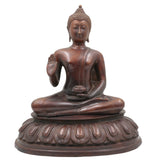 Brass Gautam Buddha Idol | Shakyamuni Pital Murti for Home Decor, Pooja, Temple | Siddhartha Tathagata Buddha Statue Showpiece – 5.85 KG, Gold, 5.5 Inch, 1 Piece
