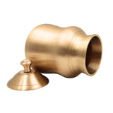 Brass Ghee Box | Masala Box | Pittal Ghee Dabba | Kanchu Ghee Holder | Indian Spice Storage Pot | Vintage Style Brass Pooja Box, Capacity 300ml, Gold, 6.5 Inch, 1 Piece