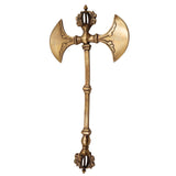 Brass Parashu Dorje Axe Sculpture, Hindu Buddhist Shakti Parshu Vajra, Peetal Parashuram Ritual Weapon Sculpture for Home Temple & Pooja Decor, Gold, 8 Inch