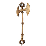 Brass Parashu Dorje Axe Sculpture, Hindu Buddhist Shakti Parshu Vajra, Peetal Parashuram Ritual Weapon Sculpture for Home Temple & Pooja Decor, Gold, 8 Inch