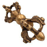 Brass Dorje Vajra Idol, Tibetan Thunderbolt Scepter, Buddhist Ritual Vajrayudha Sculpture for Puja, Meditation & Decor, Gold, 5.5 Inch