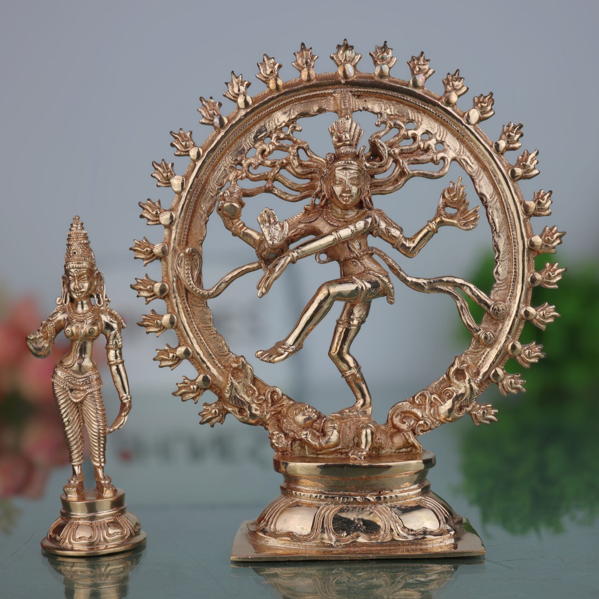 Bronze Nataraja and Parvati Idol