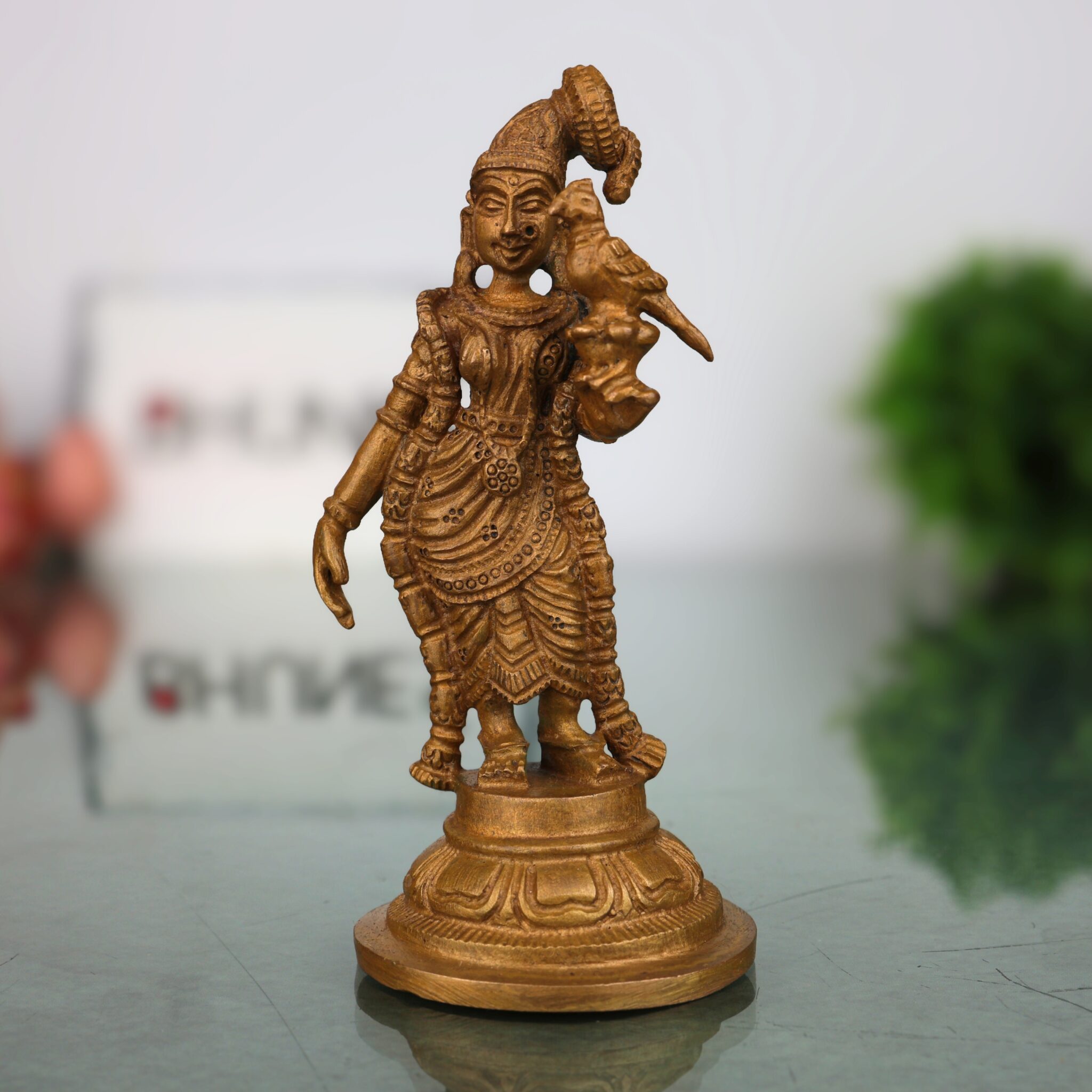 Handcrafted Bronze Meenakshi Idol