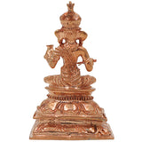 Handcrafted Bronze Annapurna Idol | Maa Annapurna Murti | Panchaloha & Ashtadhatu Temple Statue | Annapurneshwari Bhagwati Figurine for Pooja & Home Decor, Gold, 3 Inch, 1 Piece