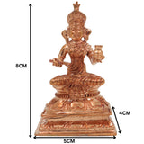 Handcrafted Bronze Annapurna Idol | Maa Annapurna Murti | Panchaloha & Ashtadhatu Temple Statue | Annapurneshwari Bhagwati Figurine for Pooja & Home Decor, Gold, 3 Inch, 1 Piece