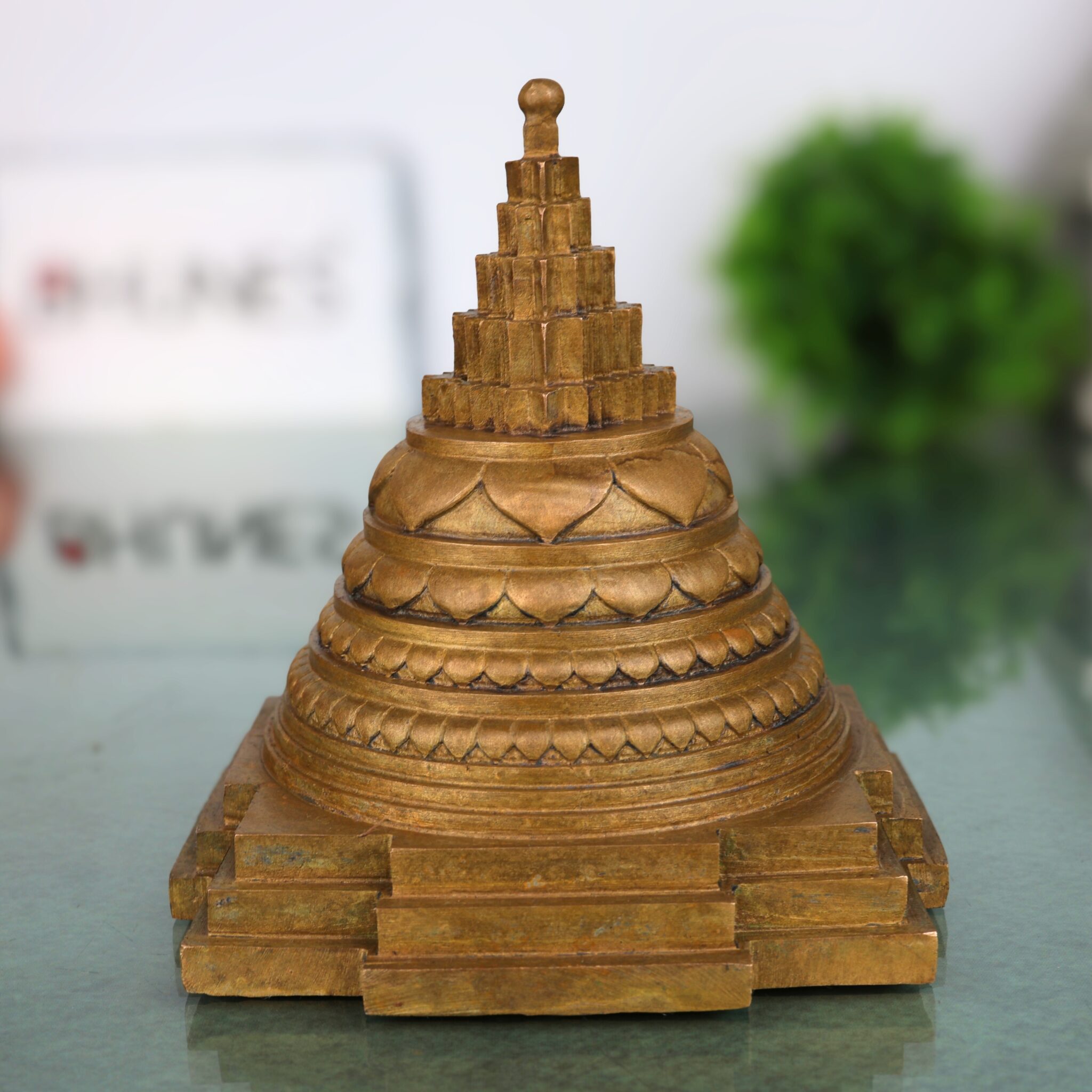 Handcrafted Bronze Shree Yantra Idol
