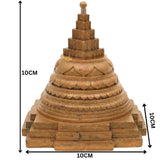 Bronze Handcrafted Shree Yantra Idol, Shri Chakra, Tripura Sundari, Lalita, Rajarajeshwari Yantra for Puja, Meditation & Home Decor, Brown, 4 Inch, 1 Piece