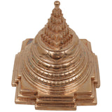 Handcrafted Bronze Shree Yantra, Sri Chakra, Shri Yantra, Maha Meru, Tripura Sundari Yantra, Panchaloha Sacred Yantra for Puja, Meditation & Home Temple, Gold, 4 Inch, 1 Piece