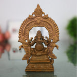 Handcrafted Bronze Ganesha Idol with Prabhavali