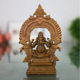 Handcrafted Bronze Ganesha Idol with Prabhavali