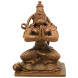 Handcrafted Bronze Hanuman Idol | Panchaloha Bajrangbali Murti | Anjaneya, Maruti, Pavanputra Statue for Temple & Home Decor, Brown, 2.5 Inch, 1 Piece