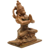 Handcrafted Bronze Hanuman Idol | Panchaloha Bajrangbali Murti | Anjaneya, Maruti, Pavanputra Statue for Temple & Home Decor, Brown, 2.5 Inch, 1 Piece