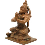Handcrafted Bronze Hanuman Idol | Panchaloha Bajrangbali Murti | Anjaneya, Maruti, Pavanputra Statue for Temple & Home Decor, Brown, 2.5 Inch, 1 Piece