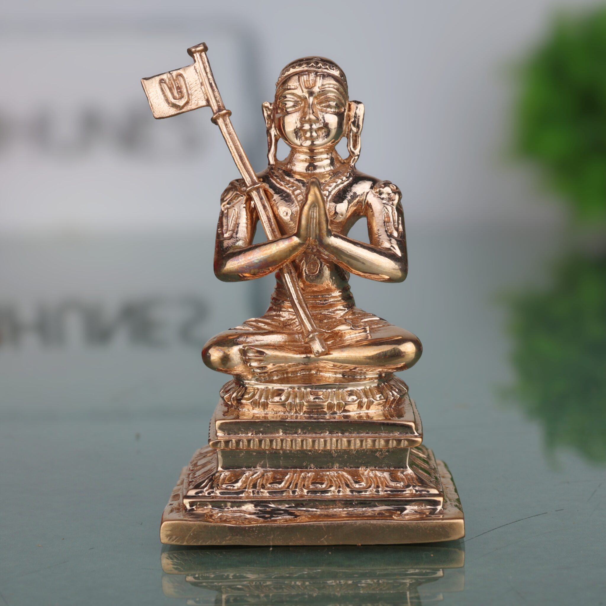 Handcrafted Bronze Madhvacharya Idol