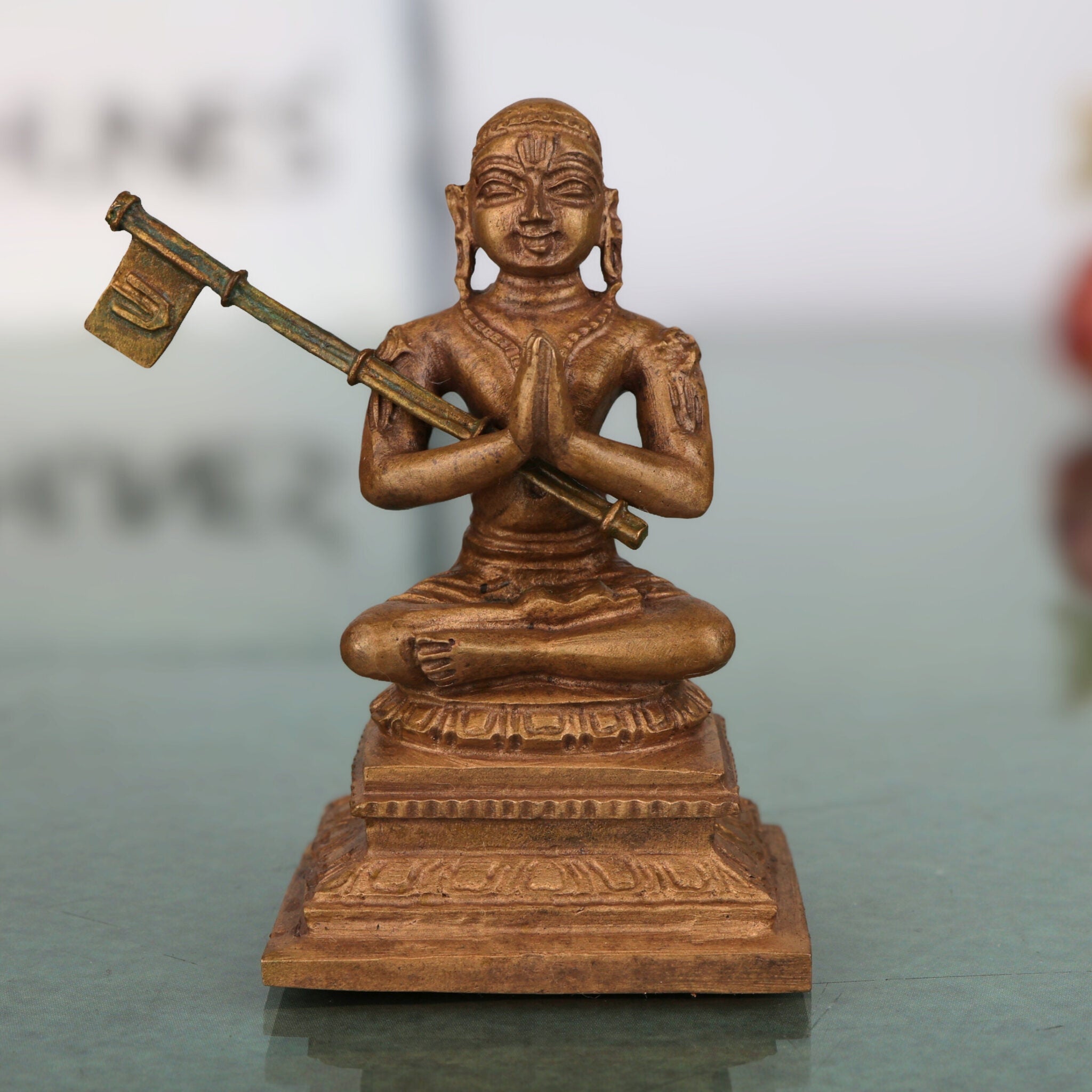 Handmade Bronze Madhvacharya Idol | Panchaloha