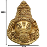 Brass Varaha face Idol | Varaha Murti, Varaha Vigraha, Pital & Hitale Face Statue for Pooja, Home Decor & Spiritual Gifts, Gold, 9.5 Inch, 1 Piece