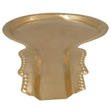 Brass Abhishek Patra Abhishekam Tray Somasutra Plate | Tirumanjana Peetam Pooja Pitham for Shiva Lingam Murti Vigraha Rituals, Gold, 14 Inch, 1 Piece