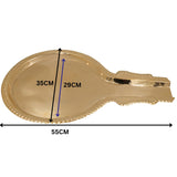 Brass Abhishek Patra Abhishekam Tray Somasutra Plate | Tirumanjana Peetam Pooja Pitham for Shiva Lingam Murti Vigraha Rituals, Gold, 14 Inch, 1 Piece