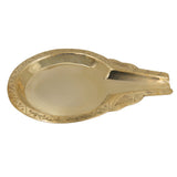 Premium Brass Abhisheka Patra Idol, Abhishekam Tray, Tirumanjana Peetam, Somasutra Plate, Puja Collector Dish for Home & Temple, Gold, 6.5 Inch, 1 Piece