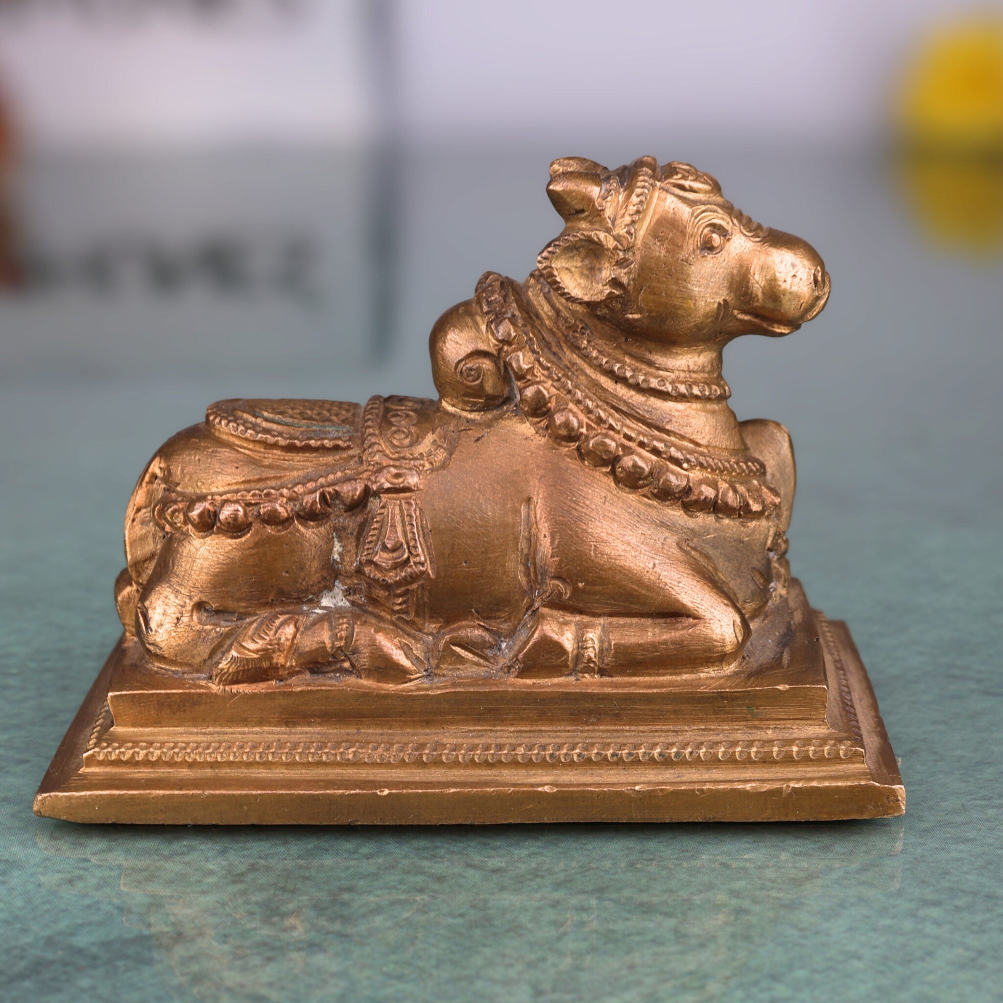 Handcrafted Bronze Nandi Bull Idol