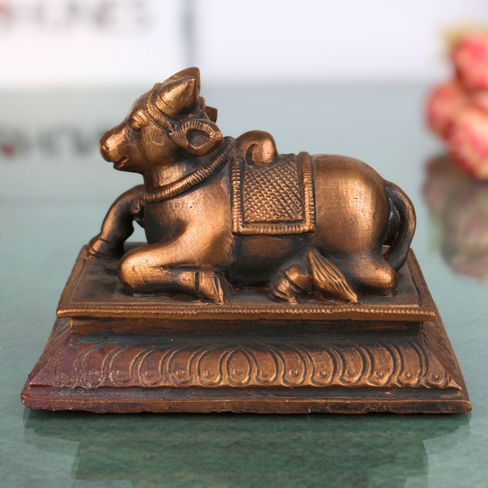 Handcrafted Bronze Nandi Idol