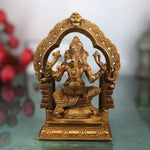 Bronze Ganesha with Prabhavali Idol
