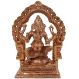 Bronze Ganesha Idol Statue, Ganapati Murti, Vinayaka Sculpture, Siddhivinayak Figurine, Panchaloha Handcrafted Lord Ganesha, Brown, 5 Inch, 1 Piece